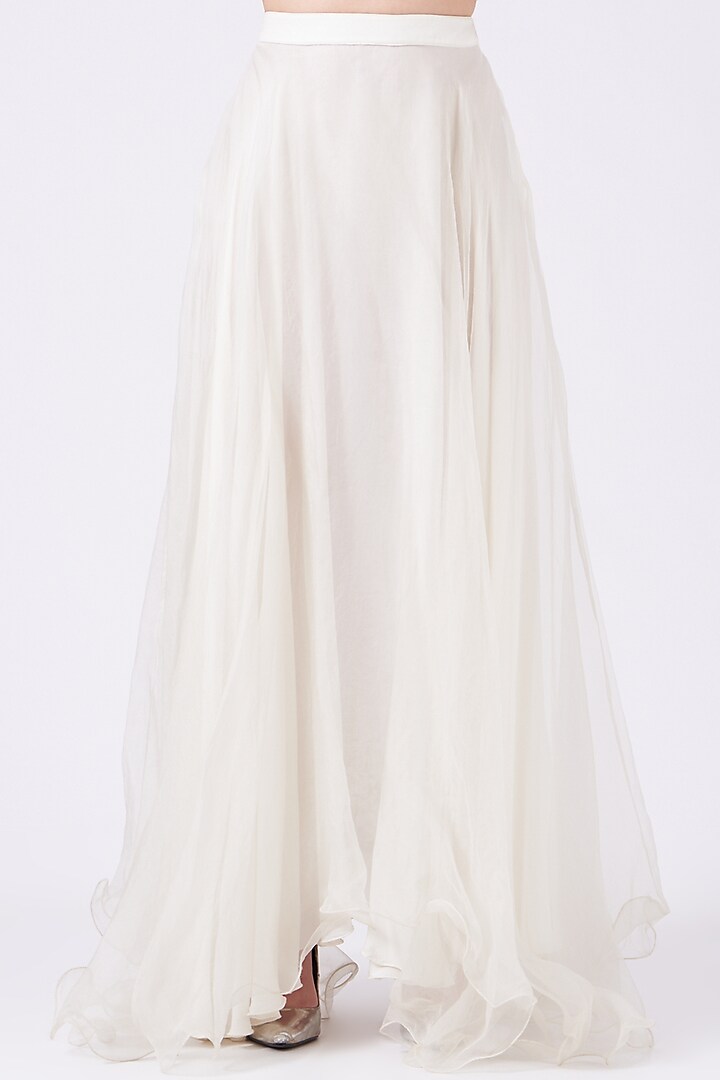 Lilac Silk Organza Sharara Set  by House of Exotique at Pernia's Pop Up Shop