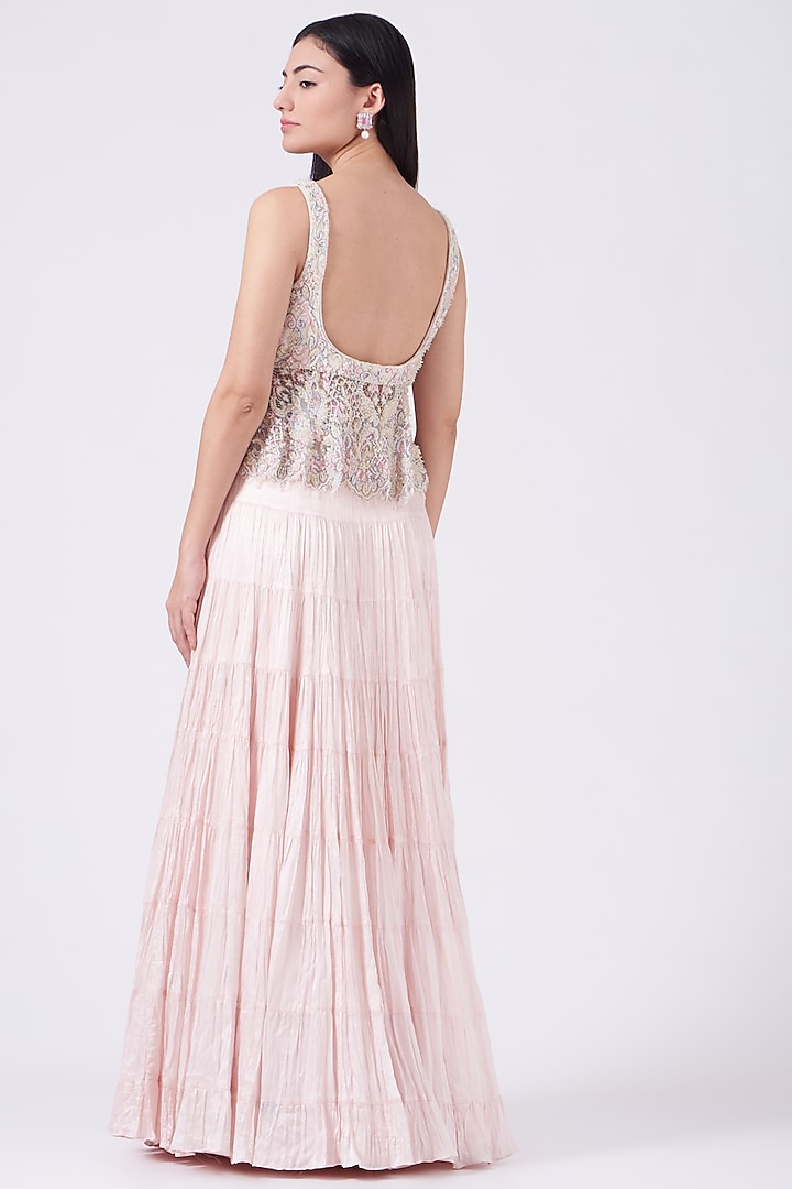 Baby Pink Silk Wedding Lehenga Set by House of Exotique at Pernia's Pop Up Shop