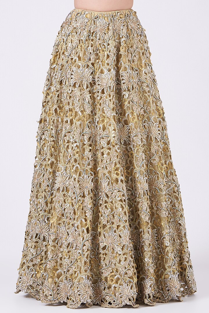 Sage Green Embellished Bridal Lehenga Set by House of Exotique at Pernia's Pop Up Shop