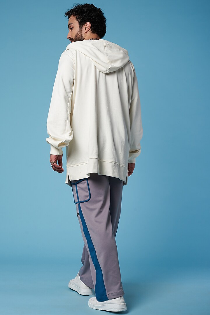 White Cotton Oversized Hoodie by HOPHEAD at Pernia's Pop Up Shop
