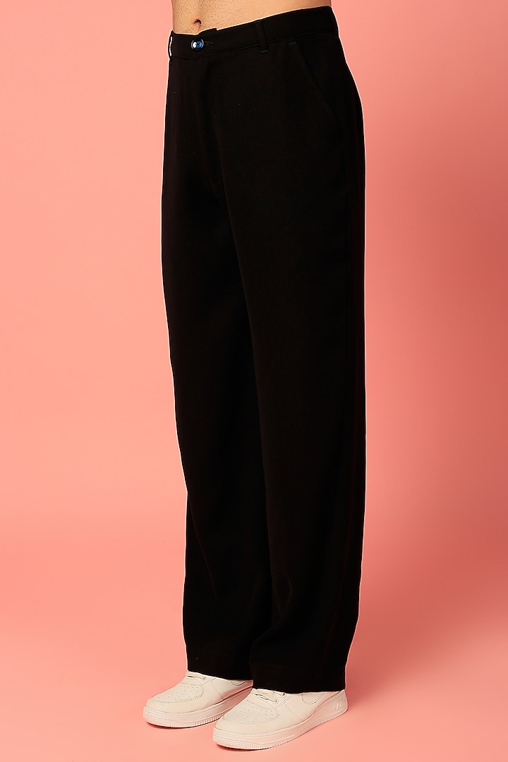 Black Poly Blend Pants by HOPHEAD at Pernia's Pop Up Shop