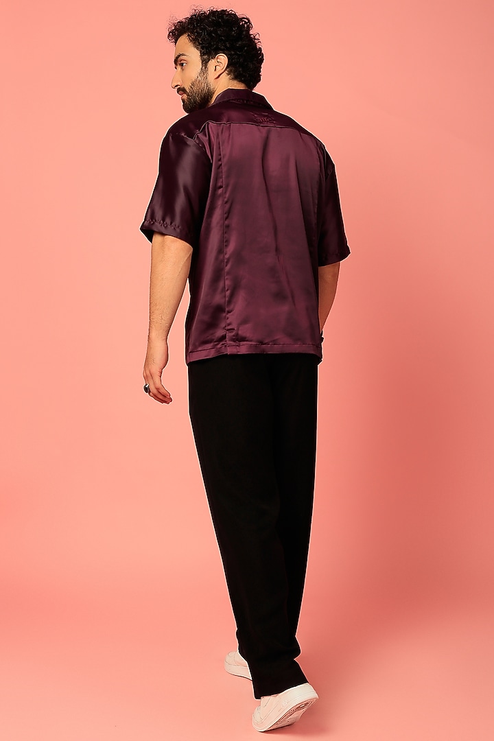 Purple Embroidered Summer Shirt by HOPHEAD at Pernia's Pop Up Shop
