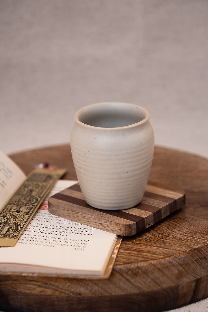 Two-Toned Mango & Sheesham Wood Coaster Set by Hohmgrain at Pernia's Pop Up Shop