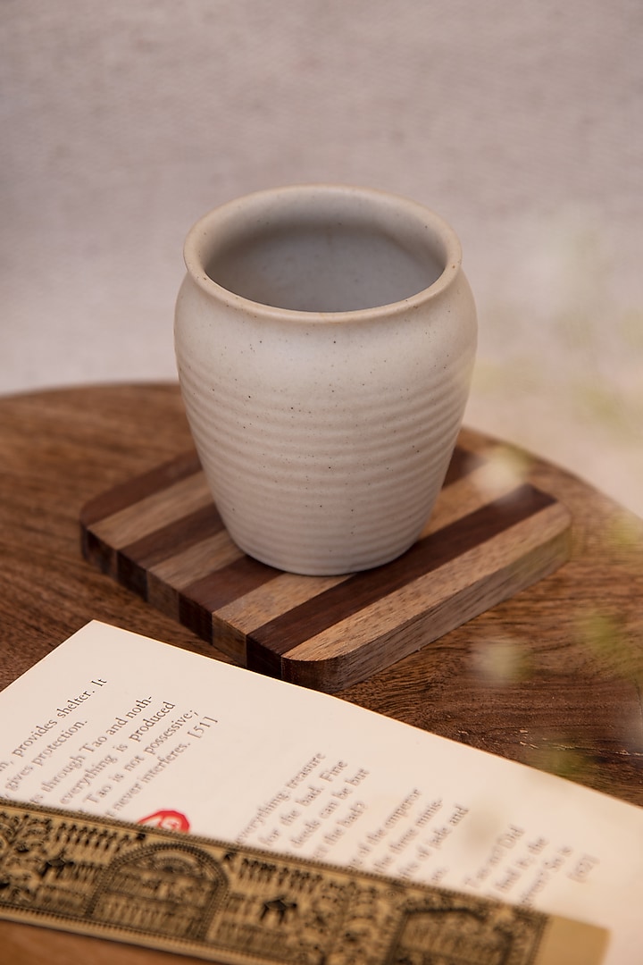 Two-Toned Mango & Sheesham Wood Coaster Set by Hohmgrain at Pernia's Pop Up Shop