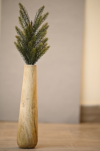 Light Brown Mango Wood Vase by Hohmgrain