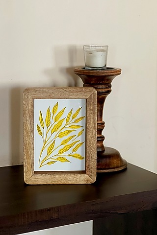 Light Brown Canadian Pine Wood Curvy Edge Photo Frame by Hohmgrain