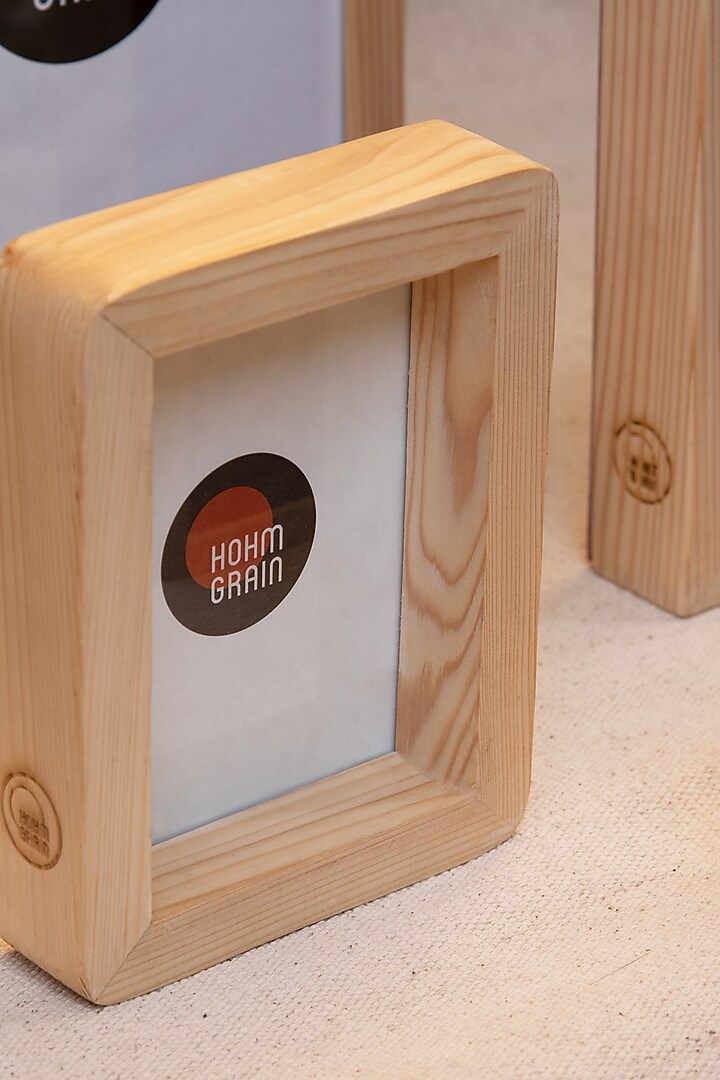Light Brown Canadian Pine Wood Curvy Edge Photo Frame by Hohmgrain at Pernia's Pop Up Shop