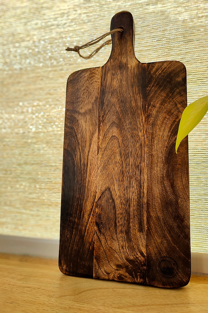 Dark Brown Mango Wood Long Cheese Board by Hohmgrain at Pernia's Pop Up Shop