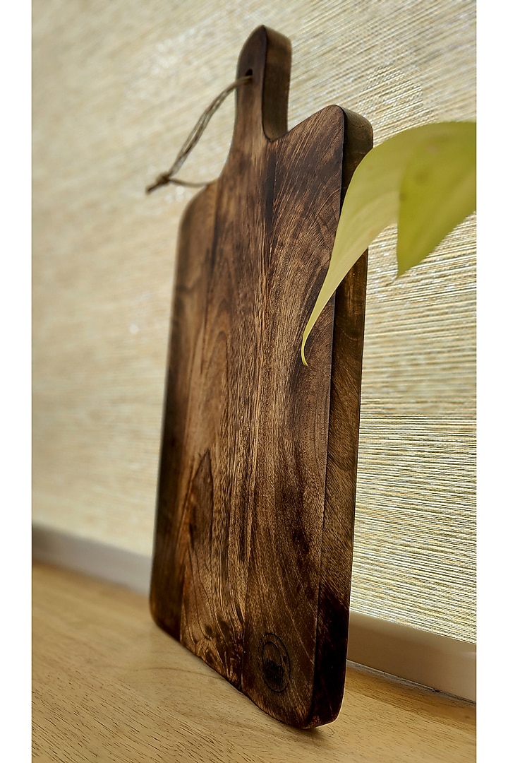 Dark Brown Mango Wood Long Cheese Board by Hohmgrain at Pernia's Pop Up Shop