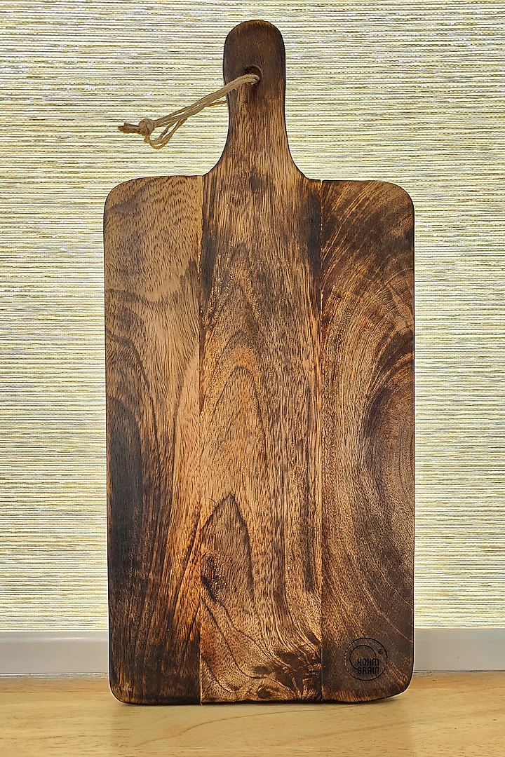 Dark Brown Mango Wood Long Cheese Board by Hohmgrain at Pernia's Pop Up Shop