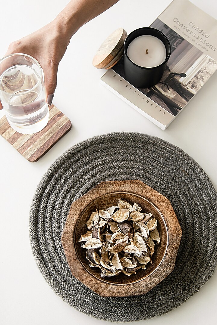 Dark Brown Mango Wood Dragon Bowl Set by Hohmgrain at Pernia's Pop Up Shop