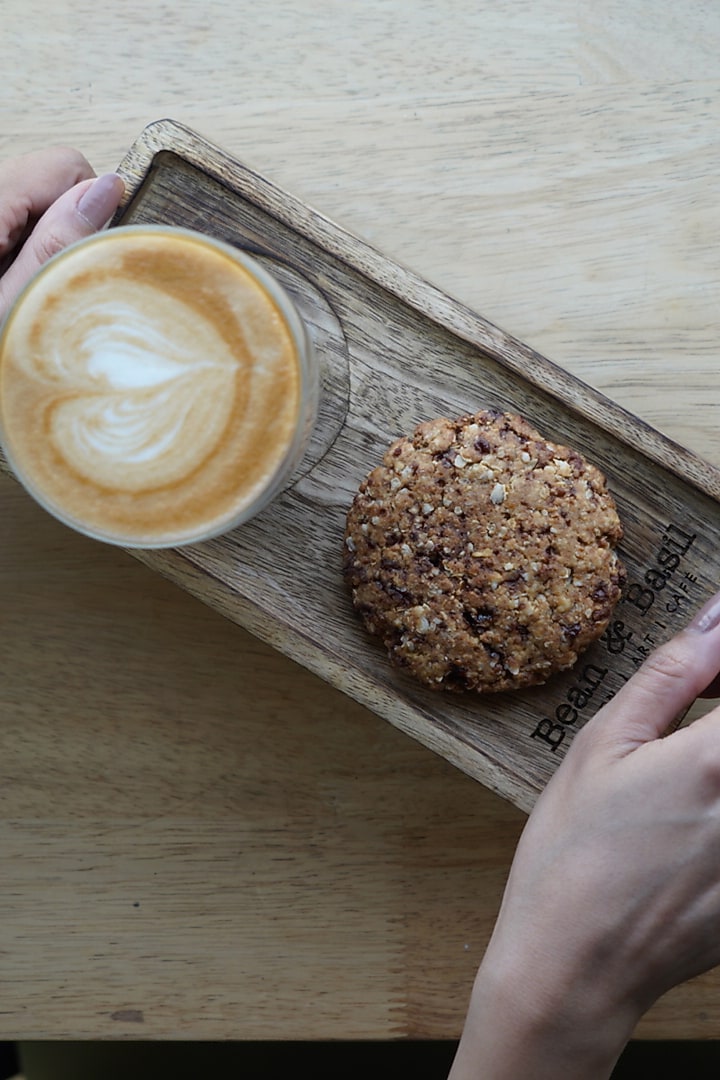 Dark Brown Mango Wood Coffee Tray With Cup Holder by Hohmgrain at Pernia's Pop Up Shop