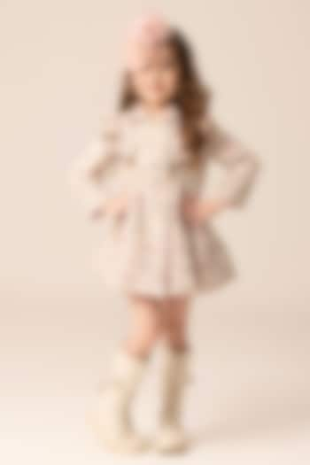 Pink Tweed Dress For Girls by Hoity Moppet at Pernia's Pop Up Shop