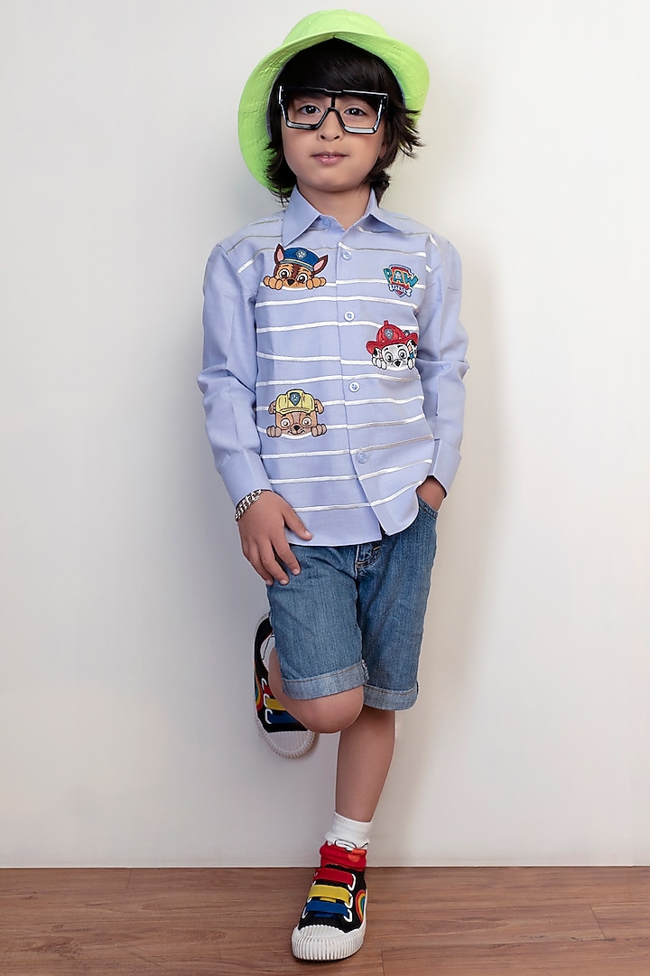 Blue Paw Patrol Shirt For Boys Design by Hoity Moppet at Pernia's Pop Up  Shop 2024