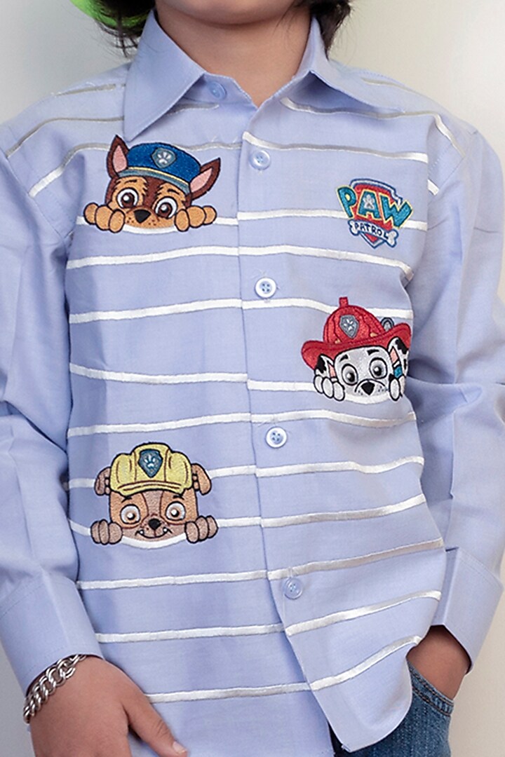 Blue Paw Patrol Shirt For Boys Design by Hoity Moppet at Pernia's Up 2023