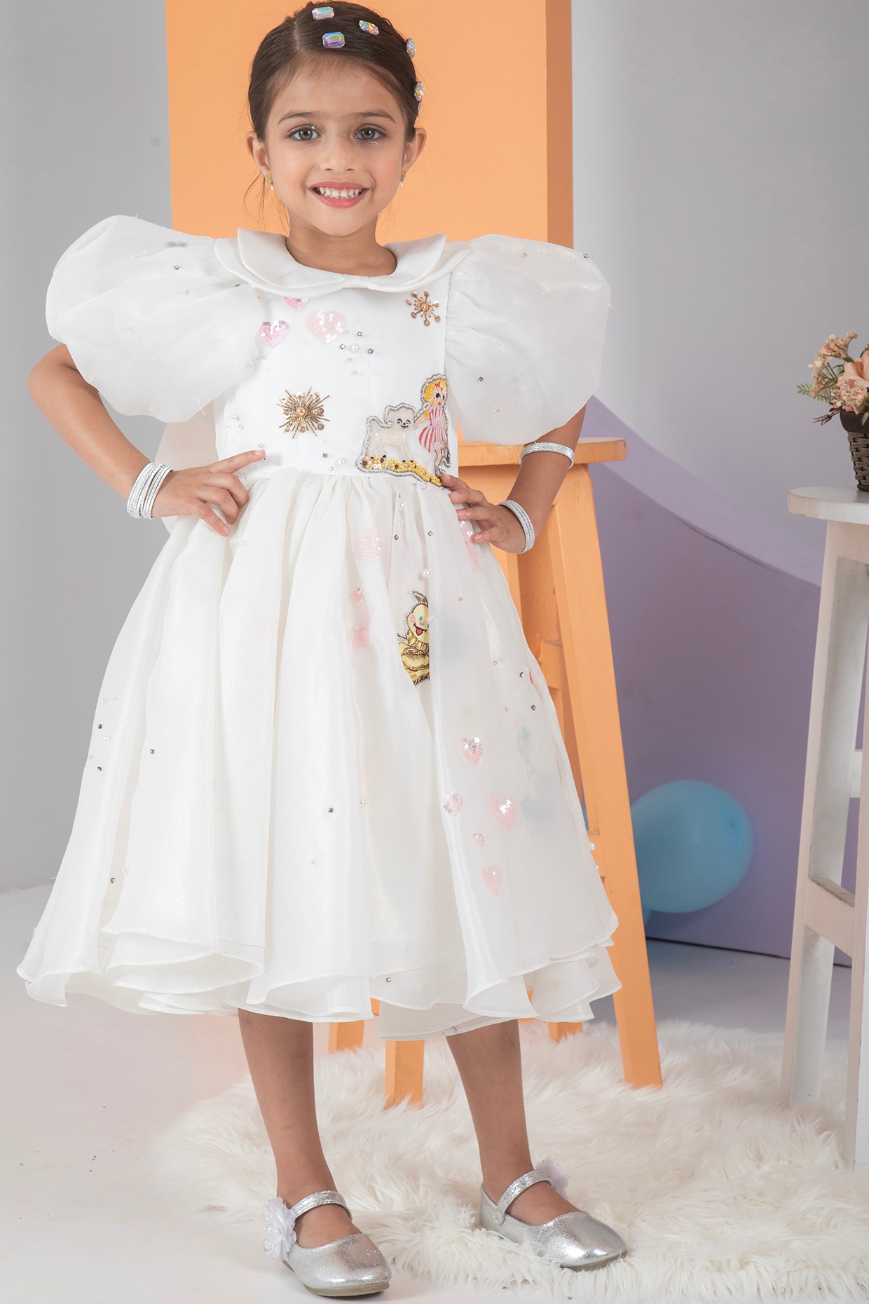 Buy Funnycokid Girls Vintage Dress Sleeveless Swing Party Dresses with Belt  5-12 Years (A-Fish Scale, 7-8 Year Old) Online at desertcartINDIA