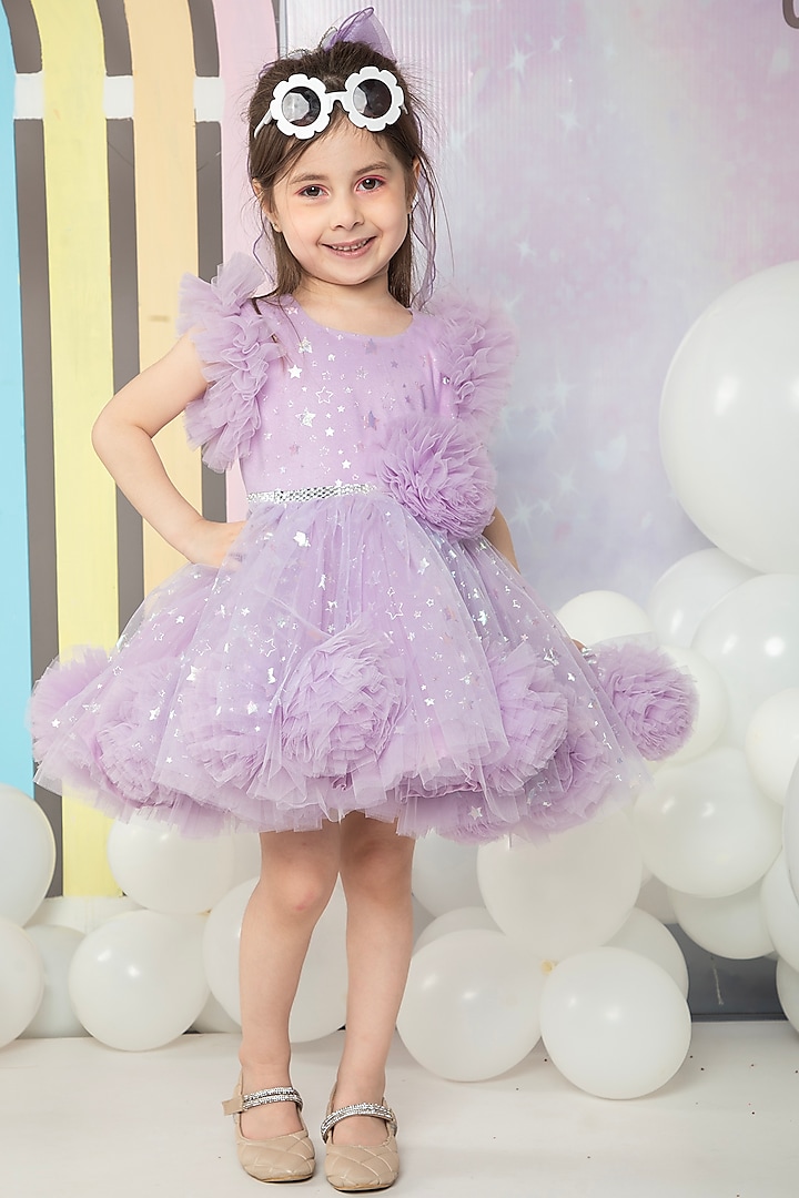Lilac Tulle Dress For Girls by Hoity Moppet