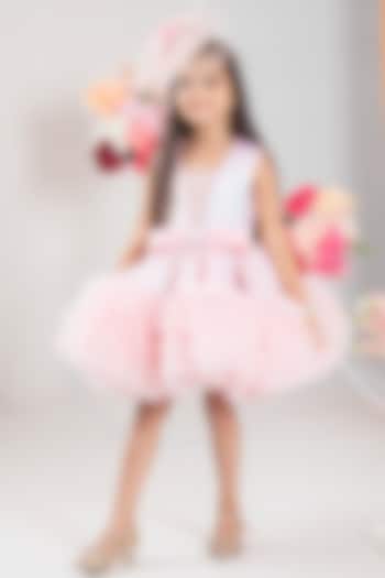 Pink Tulle Frilled Dress For Girls by Hoity Moppet