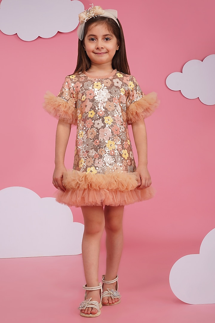 Multi-Colored Sequins Dress For Girls by Hoity Moppet at Pernia's Pop Up Shop