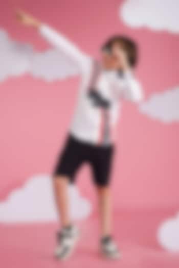 White Crisp Cotton Embroidered Shirt For Boys by Hoity Moppet at Pernia's Pop Up Shop