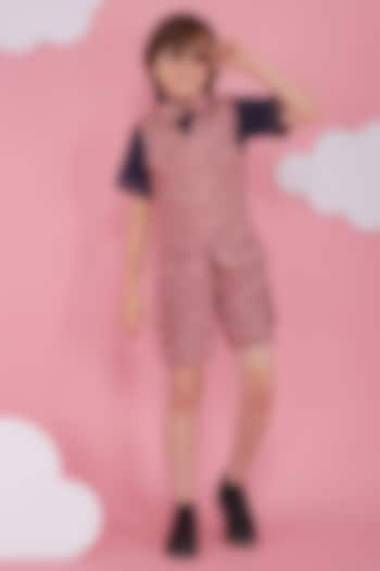 Red Premium Cotton Waistcoat Set For Boys by Hoity Moppet at Pernia's Pop Up Shop