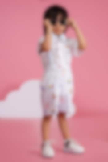 Light Blue & White Premium Cotton Co-Ord Set For Boys by Hoity Moppet at Pernia's Pop Up Shop