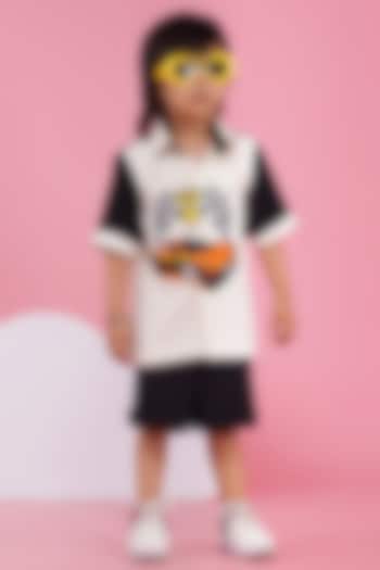 Black & White Luxury Crepe Co-Ord Set For Boys by Hoity Moppet