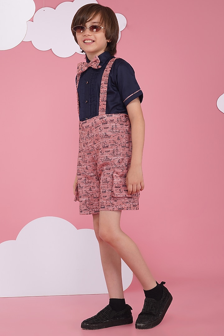 Red Premium Cotton Co-Ord Set For Boys by Hoity Moppet
