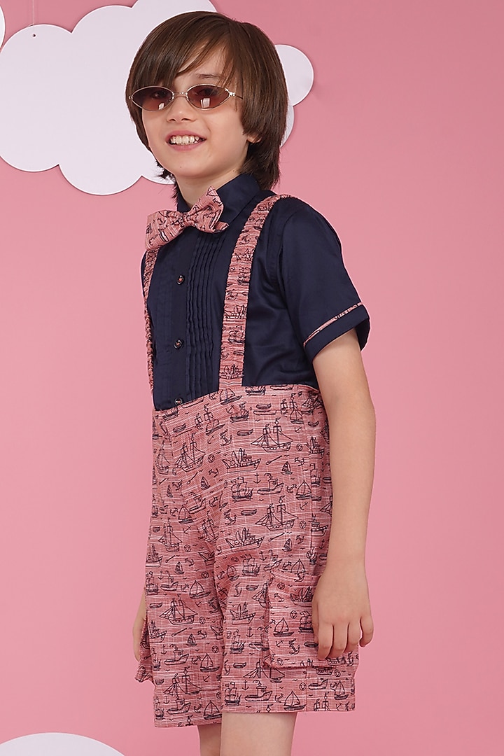 Red Premium Cotton Co-Ord Set For Boys by Hoity Moppet at Pernia's Pop Up Shop