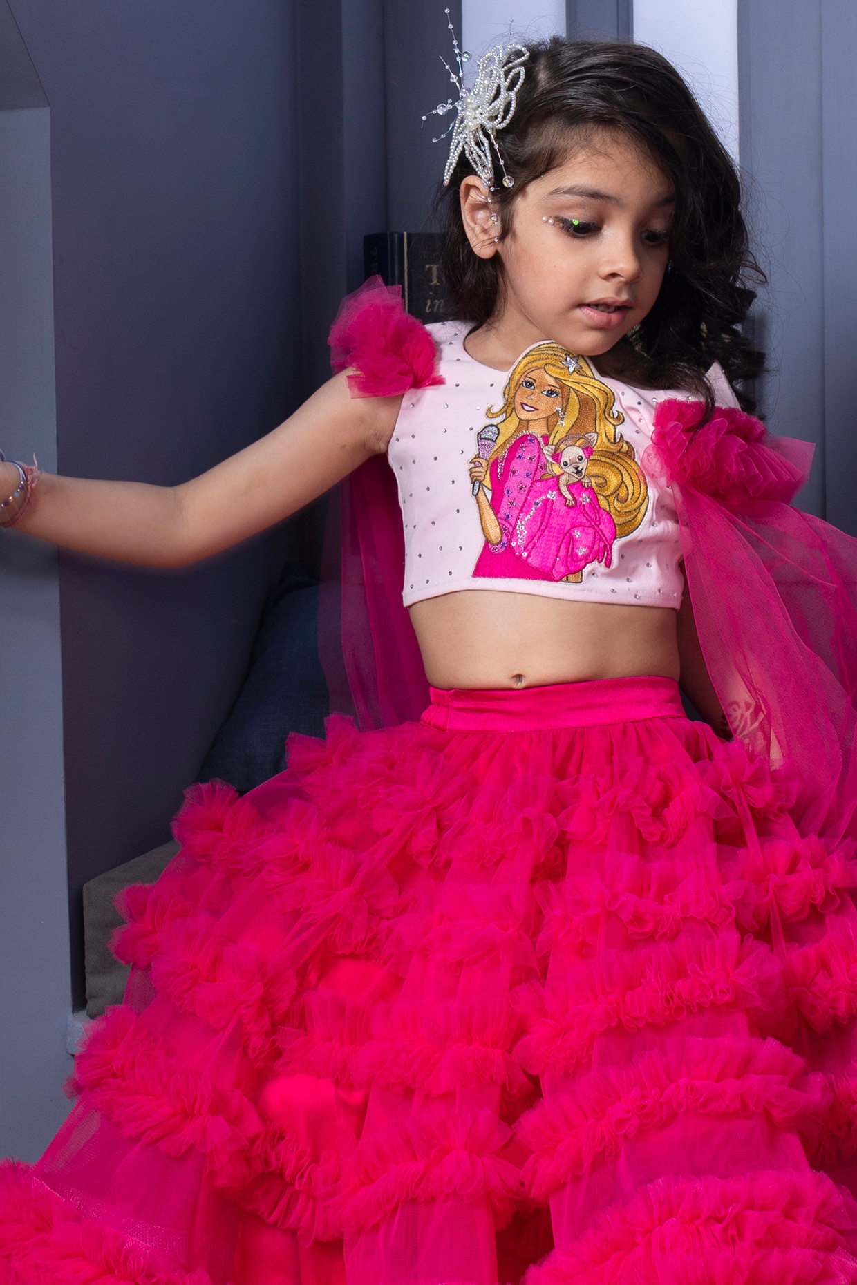 Buy Aglare lehenga choli for baby girl lehenga choli for baby girl online  lehenga choli ,FULLY STITCHED.lehenga choli.Shoking Pink Online at Best  Prices in India - JioMart.