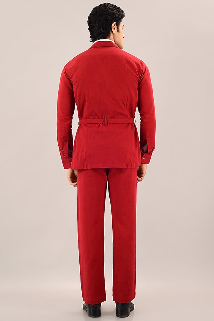 Rust Red Linen Cotton Co-Ord Set by House of K.C at Pernia's Pop Up Shop