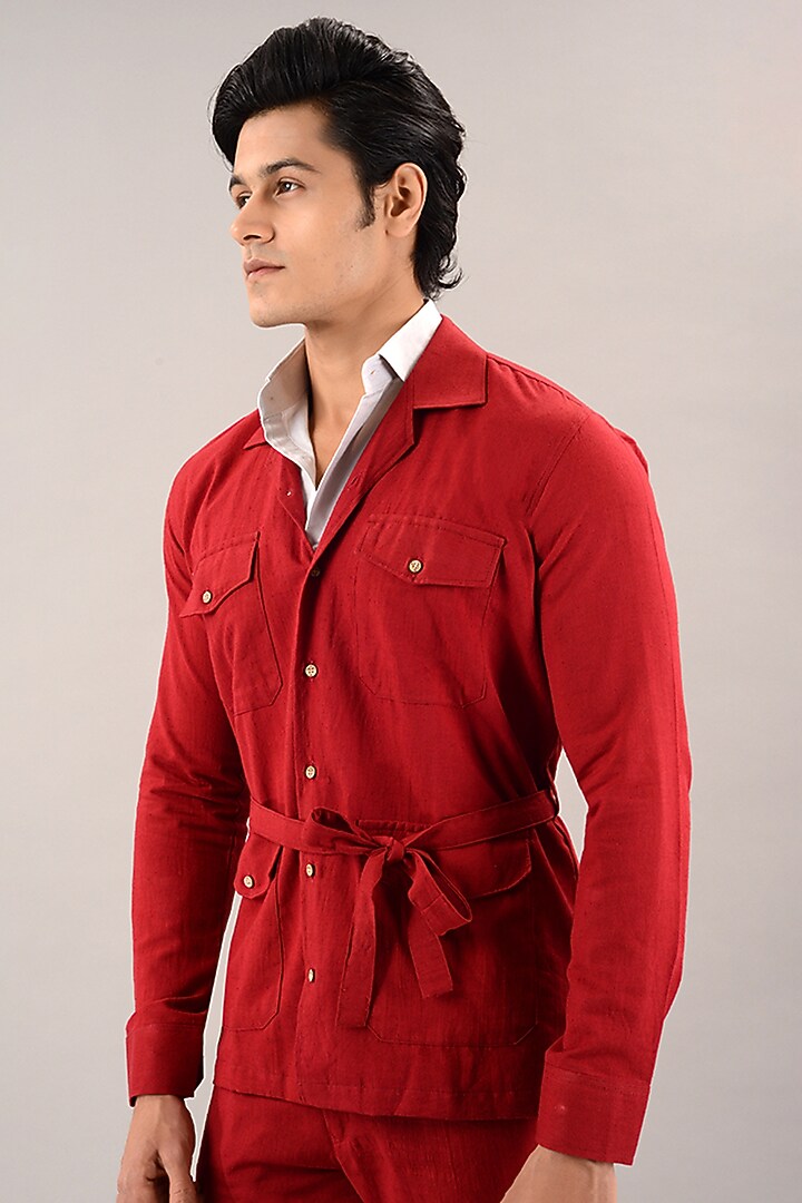 Rust Red Linen Cotton Co-Ord Set by House of K.C at Pernia's Pop Up Shop