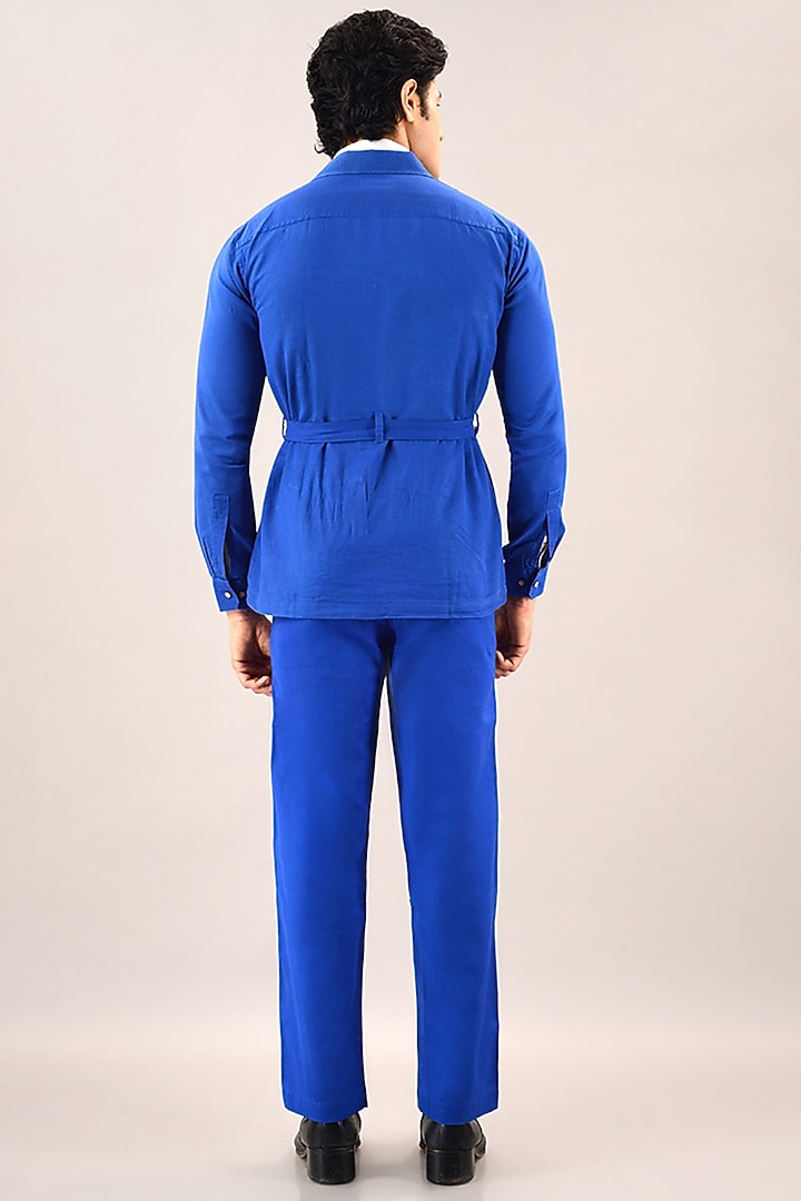 Blue Linen Cotton Co-Ord Set by House of K.C at Pernia's Pop Up Shop