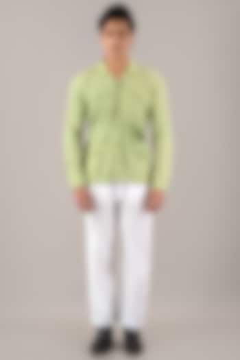 Mint Green Linen Cotton Shacket by House of K.C