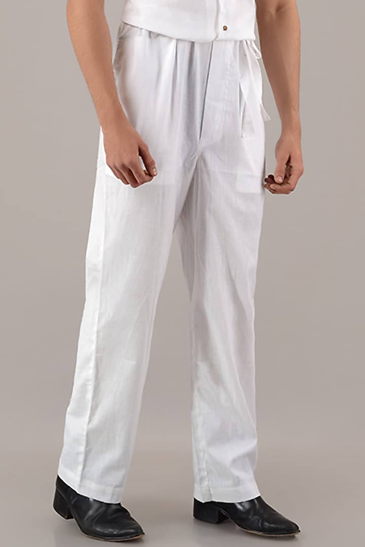 White Linen Cotton Jumpsuit by House of K.C at Pernia's Pop Up Shop