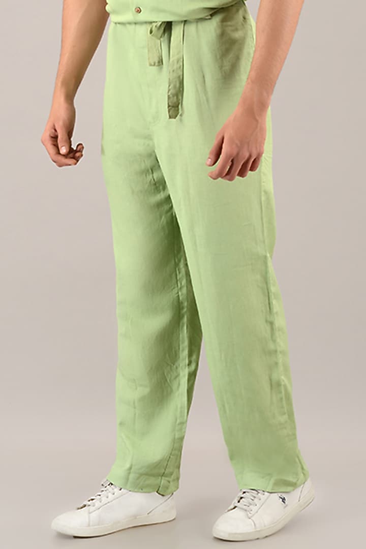 Mint Green Linen Cotton Jumpsuit by House of K.C at Pernia's Pop Up Shop
