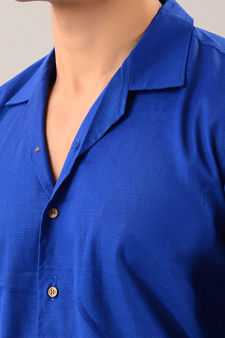 Blue Linen Cotton Jumpsuit by House of K.C at Pernia's Pop Up Shop