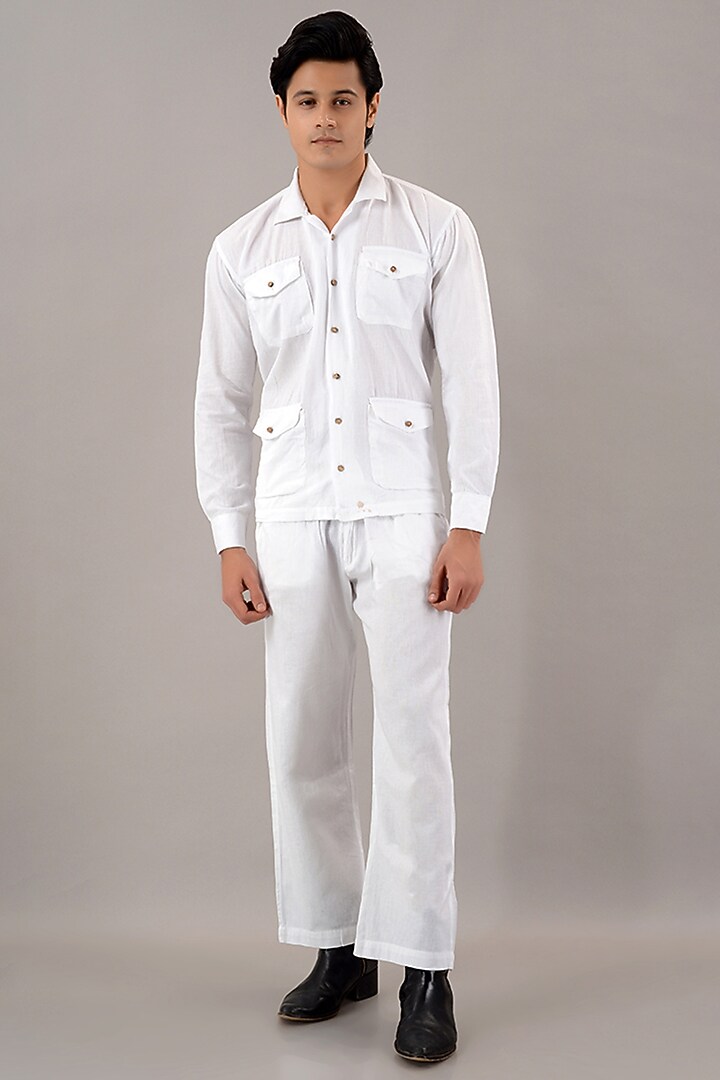 White Linen Cotton Co-Ord Set by House of K.C at Pernia's Pop Up Shop