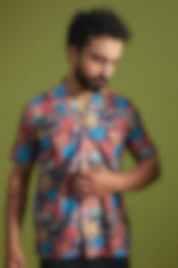 Multi-Colored Pure Cotton Digital Printed Shirt by House of K.C