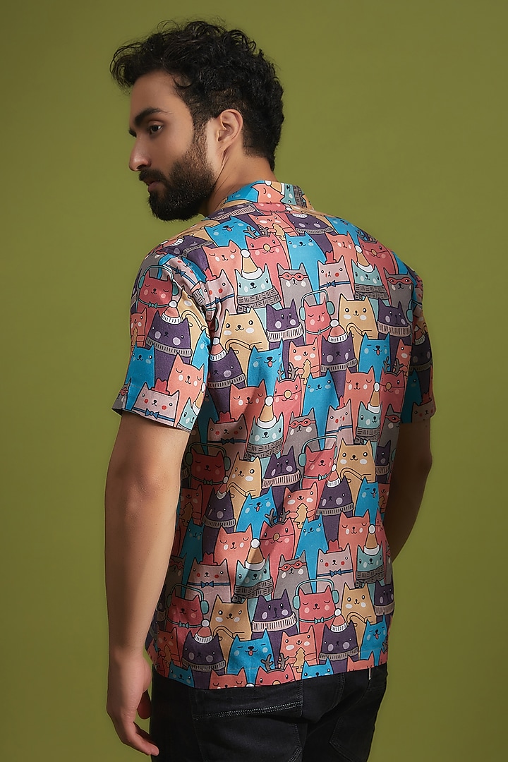 Multi-Colored Pure Cotton Digital Printed Summer Shirt by House of K.C at Pernia's Pop Up Shop