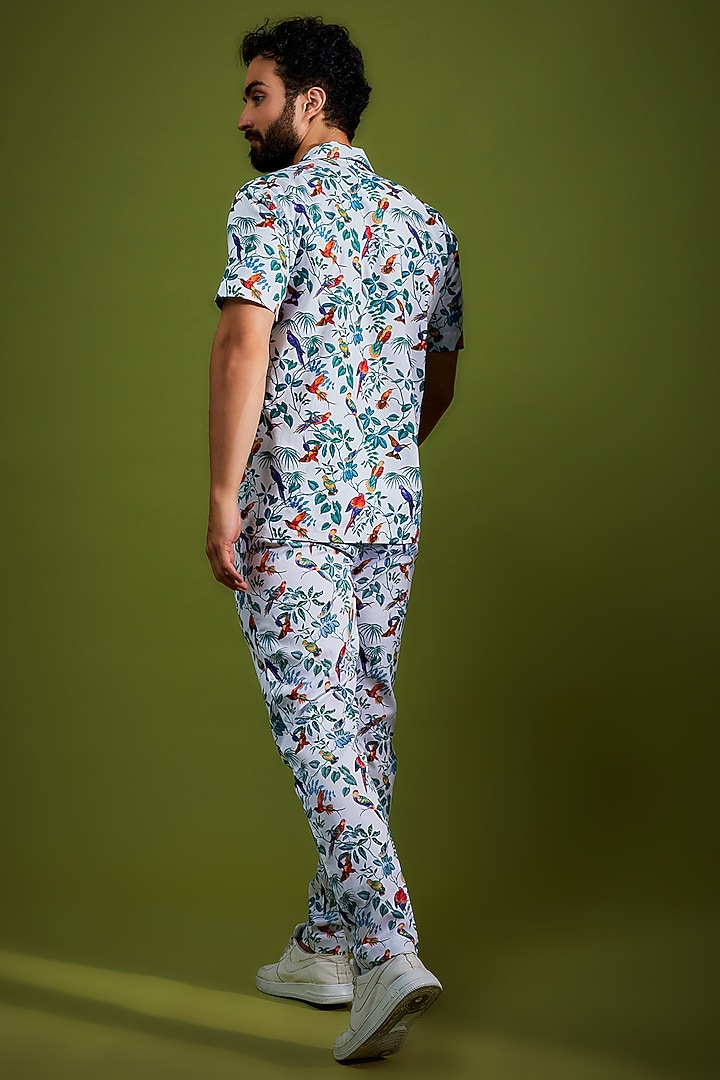 White Pure Cotton Printed Co-Ord Set by House of K.C at Pernia's Pop Up Shop