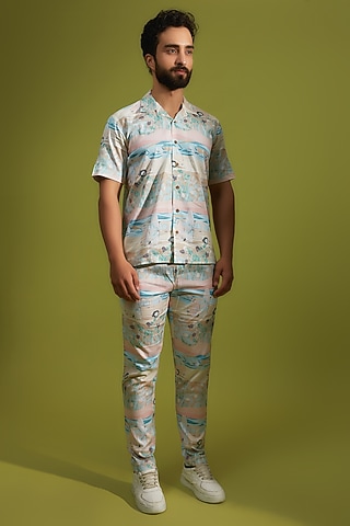 Multi-Colored Pure Cotton Digital Printed Co-Ord Set by House of K.C
