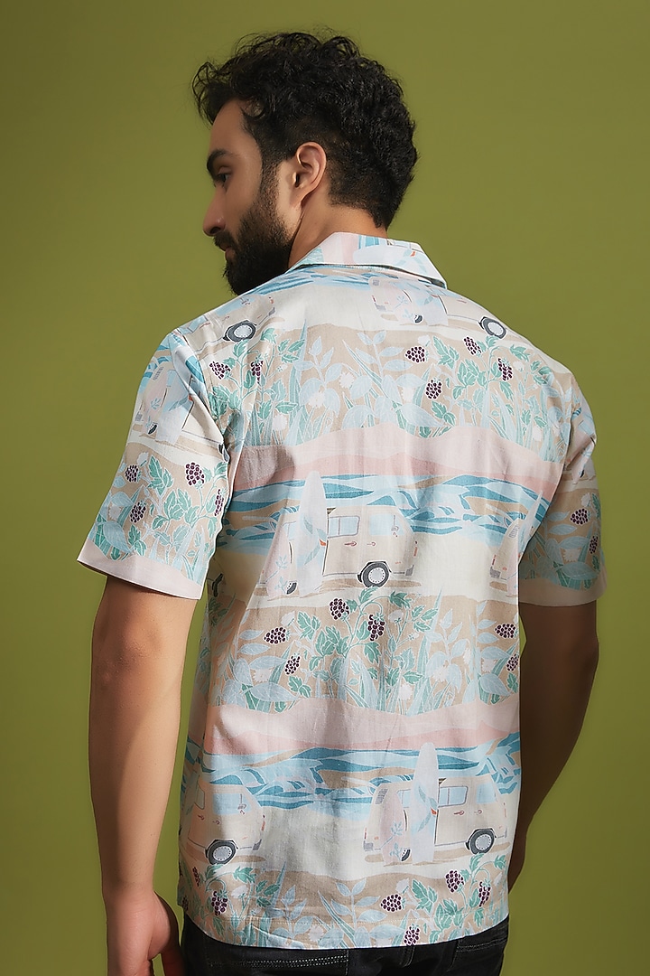 Multi-Colored Pure Cotton Digital Printed Party Wear Shirt by House of K.C at Pernia's Pop Up Shop
