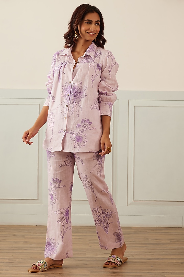 Purple Linen Co-Ord Set Design by House of Pink at Pernia's Pop Up Shop 2024