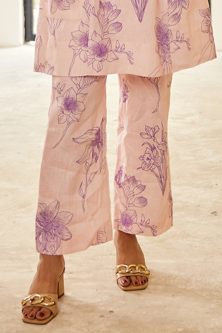 Light Pink Linen Tunic Set by House of Pink at Pernia's Pop Up Shop