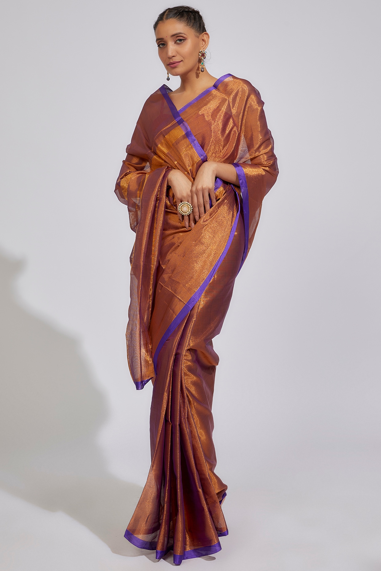 Buy Online Linen Sarees | Beautiful Kanchi style jute Leni… | Flickr