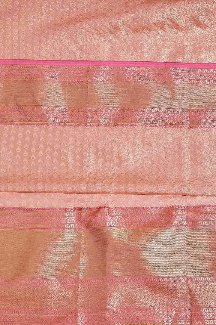 Baby Pink Kanjivaram Silk Festive Saree by House of Dhriti at Pernia's Pop Up Shop