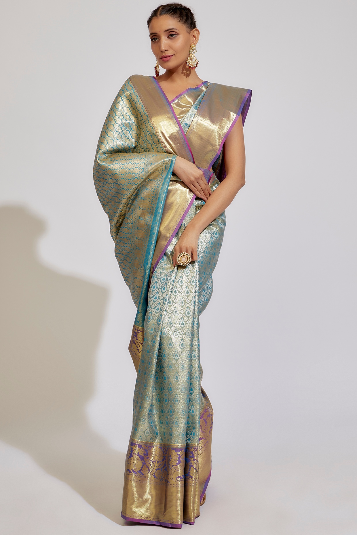 Kanchipuram Blended Bridal Silk Sarees 002 – Kanchipuram Lakshaya Silks -  Manufacturer