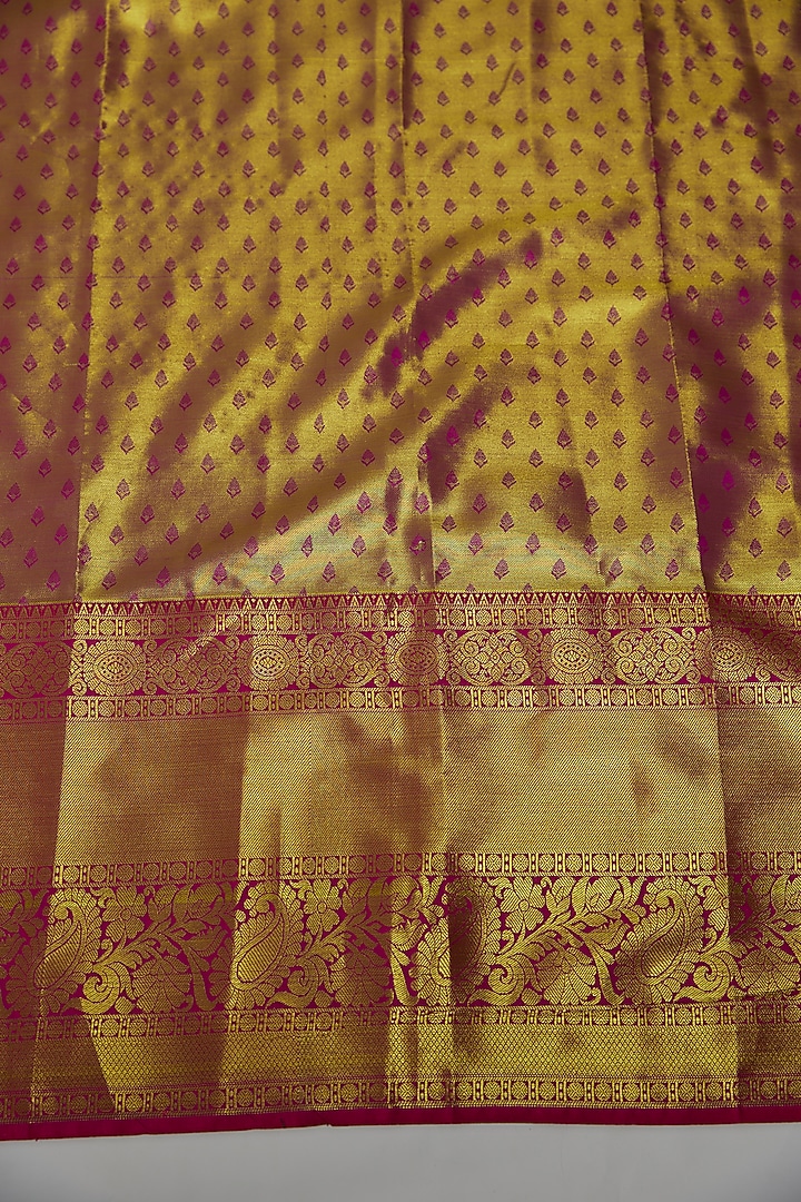 Pink Silk Kanjivaram Festive Saree Set by House of Dhriti at Pernia's Pop Up Shop