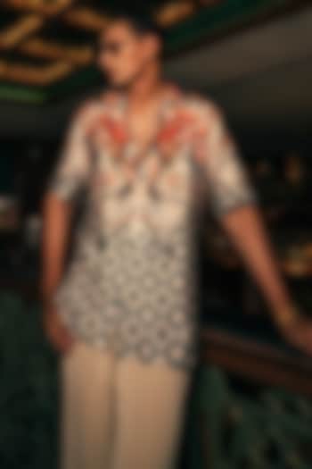 Multi-Colored Modal Satin Summer Shirt by House of Sannidhi at Pernia's Pop Up Shop